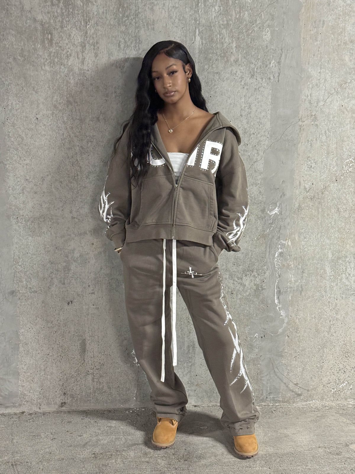 Taupe Zip
